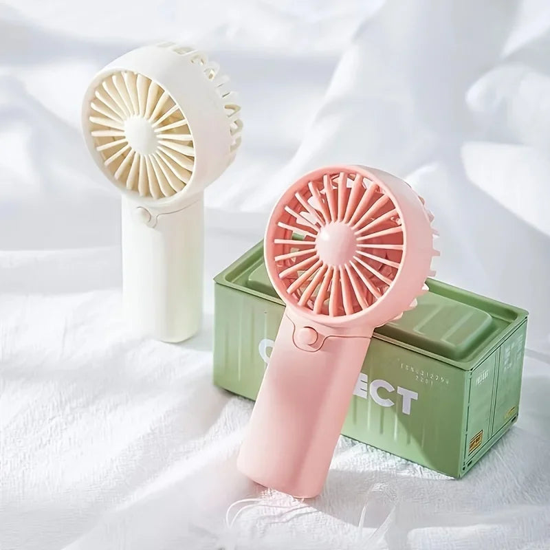 Protable Mini Fan Convenient Creative Small Fan Handheld Pocket Hand-held Fan Lightweight Adjustable Cute Small Fan
